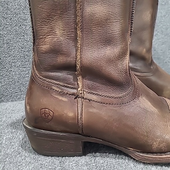 Ariat Rambler Brown Bomber‎ Distressed Snip Toe Cowboy Boots Mens 8.5 EE - Picture 4 of 13